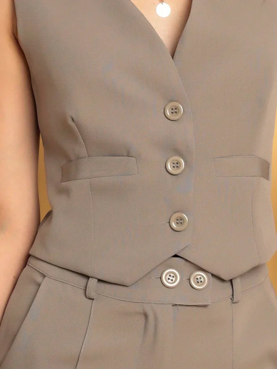 Conjunto Colete com Calça Alfaiataria